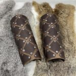 Medieval Leather Bracers A Pair of Leather Arm Guard - Brown