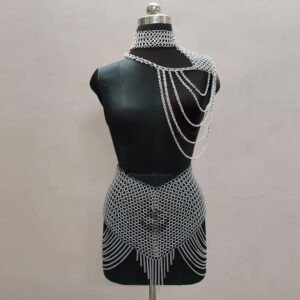 Chainmail Top with skirt Butted 9MM Round Ring Aluminium Anodized